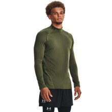 Under Armour Herren ColdGear Armour Fitted Mock, Marine OD Green / Schwarz, Large Tall