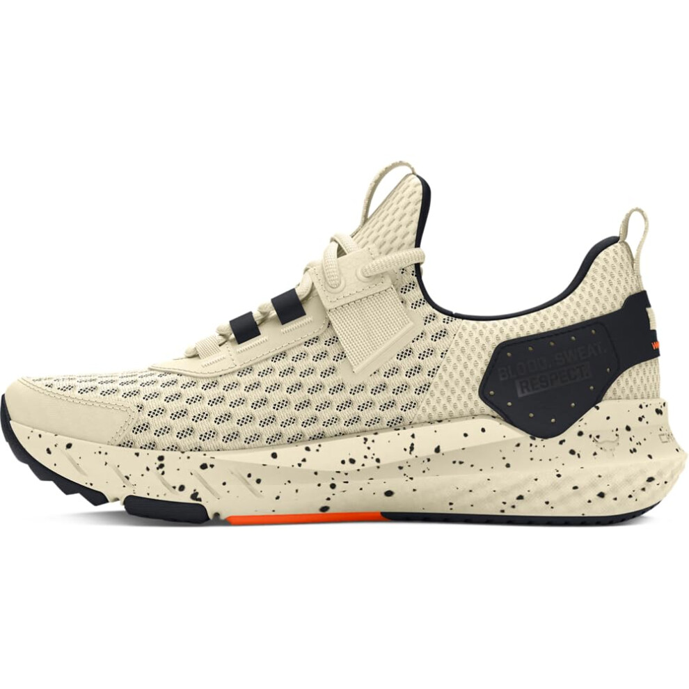 Under Armour Unisex Grade School Project Rock Blood Sweat Respect, (200) Silt/Black/Team Orange, 4, Us