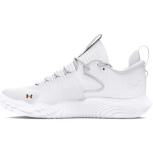 Under Armour Zapatillas Flow Ace Low Mujer, (100) Blanco/Oro Metálico, 7.5, US
