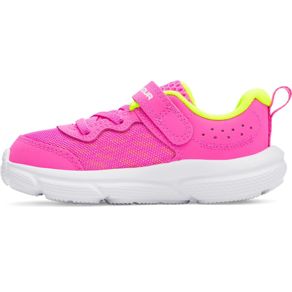 Under Armour Girls' Infant Assert 10 Alternate Closure, (652) Rebel Pink/High Vis Yellow/White, 7K, Us