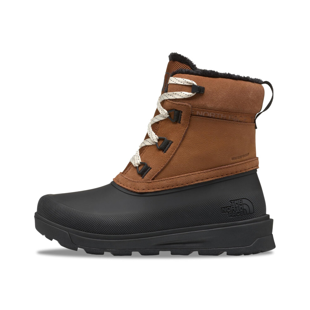 The North Face Women's Shellista V Shorty Waterproof Snow Boot | Stylish Winter Boot With 4.5Mm Lugs, Burnt Umber/Tnf Black, 5