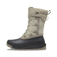 The North Face Women's Shellista V Mid Insulated Waterproof Snow Boot | Molded 4.5 mm Lugs, Rubber Outsole, Clay Grey/TNF Black, 8