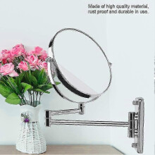Wall Mounted Magnifying Makeup Mirror, 8 Inch 360 Degree Rotating Mirror Retractable