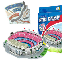(20606S) Miniature Football Field 3D DIY Model Assembly World Famous Stadiums Models Football Game Peripheral Toys Fans Gifts
