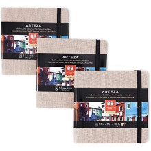 Cuadernos de Acuarela ARTEZA, Pack de 3, 5.5 x 5.5 Pulgadas, 88 Páginas Cada Uno, 110 lb / 230 gsm