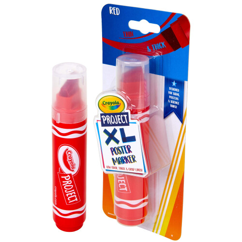 Crayola Crayola Project: XL Poster Marker, Red Single ct, Multi
