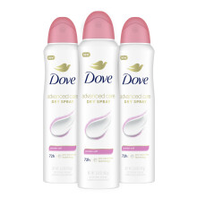 Dove Advanced Care Déodorant Anti-transpirant Spray Poudré Doux 3 Compte