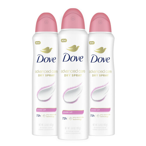 Dove Dove Advanced Care Déodorant Anti-transpirant Spray Poudré Doux 3 Compte