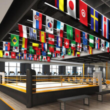 (17.5m) 48 Countries Flag for World Cup 2026 Banner String Flag Set Double Sided Decorations for Sports Events Celebration Grand Opening