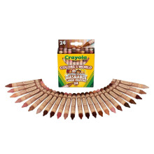 Crayola 24 Ct Grandes Crayones Ultra-Limpios Lavables, Colores del Mundo