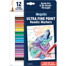 Crayola Ultra Fine Point Markers, Art Markers, Gifts for Teens, 12 ct