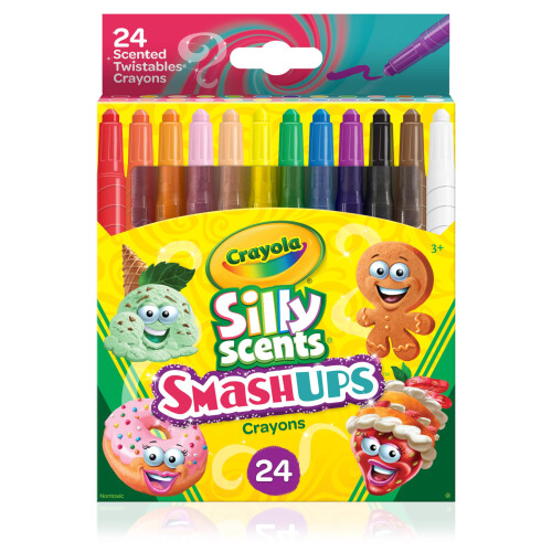 Crayola Crayola Silly Scents Smash Ups Mini Twistables Duftstifte, 24 Stück
