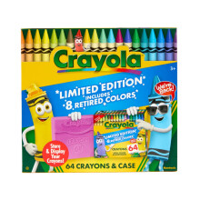 Crayola Kleurpotloden Doos (64 Stuks), Met Beperkte Editie Kleuren & Plastic Doos, Knutselbenodigdheden