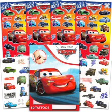 Disney Cars Klistermärken och Tatueringar Party Favors Paket - 50 Tillfälliga Tatueringar och 100 Klistermärken