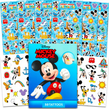 Mickey Mouse Sticker und Tattoo Partygeschenke - 50 Disney Tattoos und 150 Aufkleber für Kinder