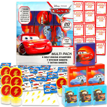 Disney Cars Valentinsdag Klassrum Gåvoset - 20 Godispåsar med Klistermärken, Tatueringar, Stämplar