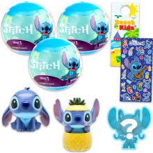 Disney Stitch Blind Ball Festfavoriter - Paket med 3 Mash'Ems Blind Ball Mini Figurer