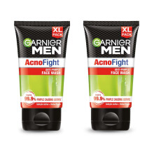 Garnier Men Acno Fight Anti Pimple Face Wash, Anti Pimple Face Wash With Salicylic Acid And Herba Repair, Suitable For All Skin Types, 150G X 2 (Pack