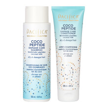 Pacifica Coco Peptide Damage Care Shampoo & Conditioner Set - Repairing Hair Care for Dry Damaged Hair Vegan Collagen & Peptides for Split Ends & Brea