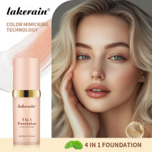 (orange) Lakerain Liquid Foundation Long-lasting Moisturizing Hides Blemishes Pores and Dark Circles SPF 30 Sunscreen Face Base Makeup