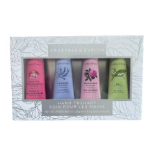 Crabtree & Evelyn 4er Set Handcreme 0,9 oz Rose, Lavendel, Lilie, Birne, Pink Magnolia