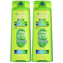 Garnier Fructis Pure Moisture Shampoo Hyaluronsäure + Gurkenwasser, 12.5 FL.OZ (370ml) - 2er Pack, Grün