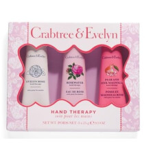 Crabtree & Evelyn Luxus Handpflege Set (Evelyn Rose, Rosewater, Birne & Pinke Magnolie)