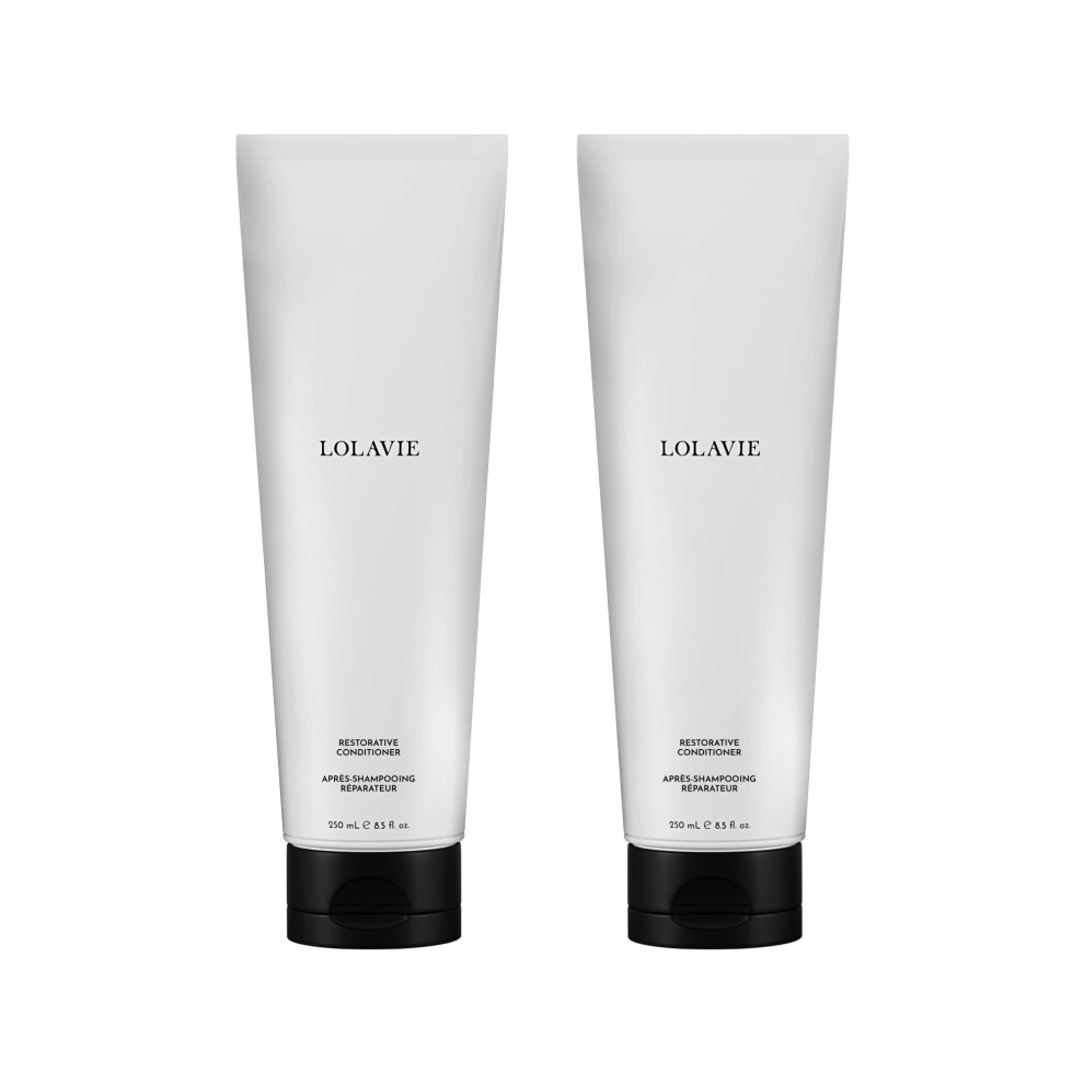 Lolavie Restorative Conditioner - 8.5 Oz, 2 Pack - Hydrates, Strengthens & Fights Frizz For 12X Softer, Smoother Hair - Color Safe - All Hair Types