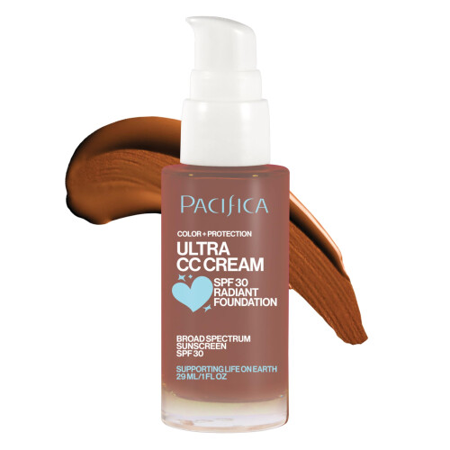 Pacifica Pacifica Ultra CC Cream Radiant Foundation SPF 17 - Cool-Deep - Medium Coverage, Mineral SPF, 1 oz