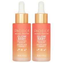 Pacifica Vitamin C Face Serum - Glow Baby Booster Facial Serum 2-PACk - Glycolic Acid - Dark Spot Corrector Anti Aging Brightening - Dermatologist Tes