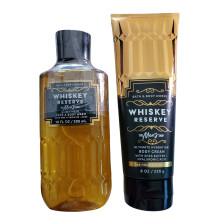 Bath & Body Works Mannen Whiskey Reserve 3-in-1 Haar, Gezicht & Lichaamswas en Bodycrème Set