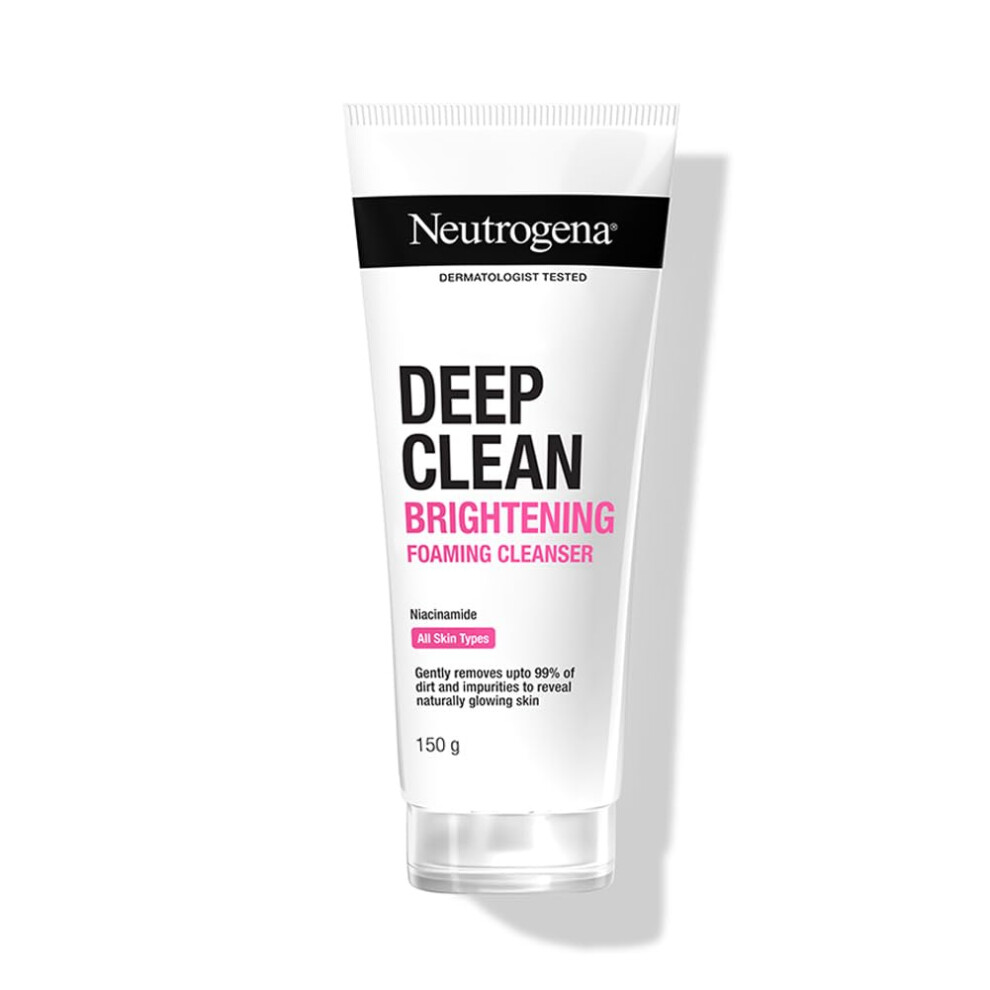 Neutrogena New & Upgraded Deep Clean Brightening Foaming Cleanser | Hydrating, Non Drying | Gentle Formula | Skin Ph Friendly | For Uneven Skin Tone,