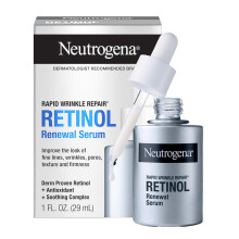 Neutrogena Rapid Wrinkle Repair Retinol Renewal Serum, Lightweight Anti-Aging Facial Serum with Pure Retinol & Antioxidants to Improve Wrinkles, Dulln