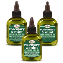 Difeel Rosemary & Mint Premium Hårolja med Biotin 2,5 oz. (3-pack) - Naturlig rosmarinolja för hårväxt