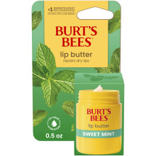 Burt's Bees Sweet Mint Lip Butter, Repairs Dry Lips, 24 Hour Hydration, Locks in Moisture, Includes Shea and Mango Butters, Antioxidant Rich Vitamin E