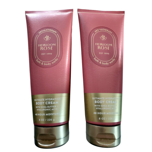 Bath & Body Works Crème Corporelle Hydratante Heirloom Rose 8 oz Pack de 2