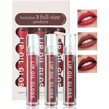 (B) Hydrating Lip Oil Set 3Pcs - Moisturizing Glossy Lip Oil & Nourishing Tinted Balm fast