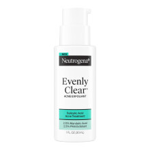 Neutrogena Evenly Clear Acne Exfoliant with Salicylic Acid & Mandelic Acid, Multi-Acid Face Exfoliating Treatment Serum Visibly Fade the look of Post-