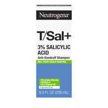 Neutrogena T/Sal+ Anti-Dandruff Shampoo with 3% Salicylic Acid, Clears Persistent Itchy Flakes and Adds Hydration to Scalp. With Piroctone Olamine, Vi