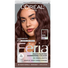 Coloración Permanente L'Oreal Paris Feria, 3X Reflejos, 515 Chocolate Glaze, 1 Kit