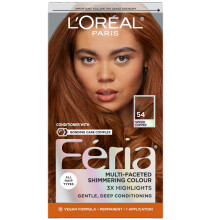 L'Oreal Paris Feria Coloración Permanente Brillante, 54 Cobre Especiado, Kit de 1