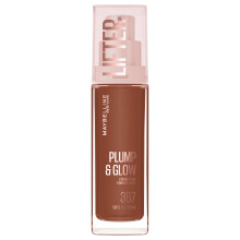 Maybelline Lifter Plump & Glow Foundation, Liquid Foundation with 2% Niacinamide + Hyaluronic Acid, Plumping and Brightening Face Makeup, 367, 1 Count