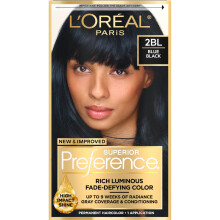 L'Oreal Paris Superior Preference Luminous Permanent Hair Color, 2BL Blue Black, 1 Kit