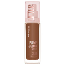 Maybelline Lifter Plump & Glow Foundation, Liquid Foundation with 2% Niacinamide + Hyaluronic Acid, Plumping and Brightening Face Makeup, 368, 1 Count