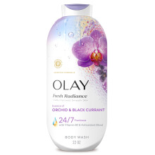 Gel Douche Olay Femme, Éclat Frais, Fraîcheur 24/7, Peau Visiblement Radieuse, Nettoyants à Base de Plantes