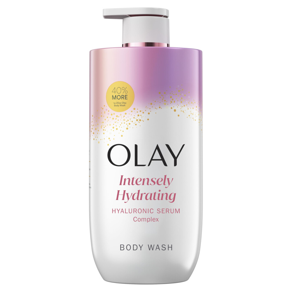 Olay Body Wash For Women, Intensely Hydrating, Hyaluronic Acid Serum Complex, Renews Moisture, Free Of Parabens & Phthalates, Vitamin B3 Lameller Tech