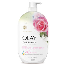 Olay Body Wash for Women, Fresh Radiance, 24/7 Skin-Loving Freshness, Visibly Radiant, Plant Based Cleansers, Vitamin B3 & Antioxidant Blend, All Skin