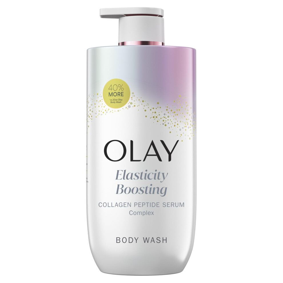 Olay Body Wash For Women, Elasticity Boosting, Collagen Peptide Serum Complex, Renews Moisture, Free Of Parabens & Phthalates, Vitamin B3 Lameller Tec