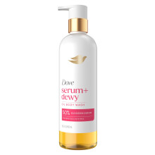 Dove Serum+ Huile de Douche Corps avec Huile de Coco & Géranium, Nettoyant Hydratant 15,3 fl oz