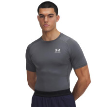 T-shirt homme Under Armour Armour HeatGear à manches courtes, (012) Gris foncé / Blanc, 3X-Large